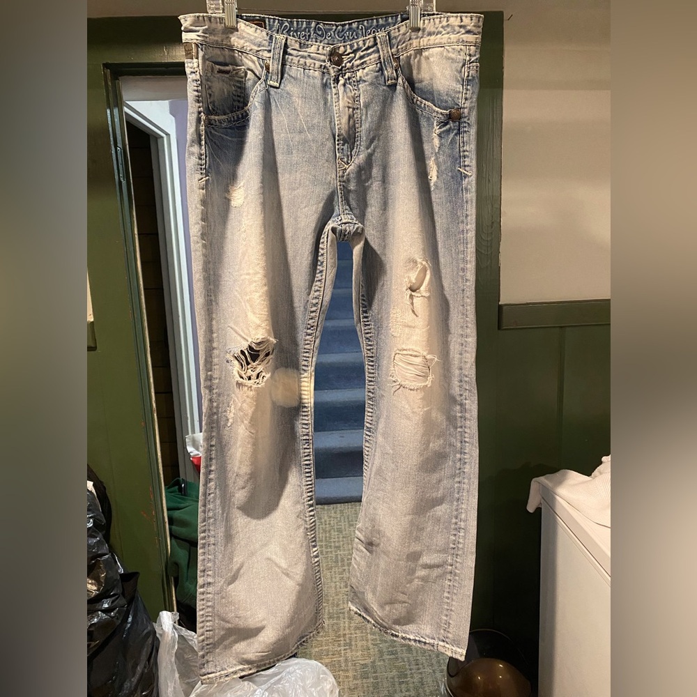 Mens rivet de cru jeans size 40x34